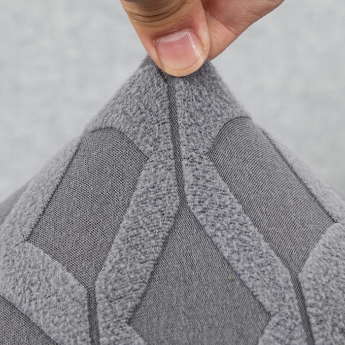 91家纺网 家纺一手货源 找家纺 千彤沙发垫 2024新款常规款拉花菱形格沙发套系列 深灰