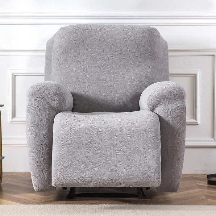 91家纺网 家纺一手货源 找家纺 千彤沙发垫 2024新款芝华士沙发套提花小树叶系列 银灰