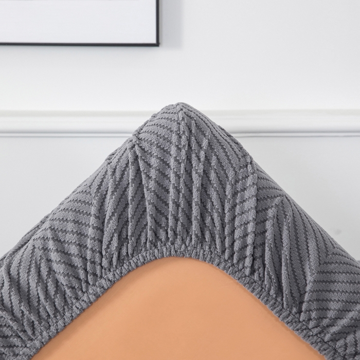 91家纺网 家纺一手货源 找家纺 千彤沙发垫 2024新款常规款拉花人字纹沙发套系列 深灰