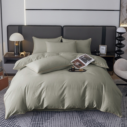 91家纺网 家纺一手货源 找家纺 （总）欣喜来 2024新款纯棉40支133*72的滚边四件套