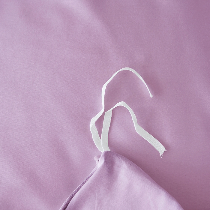 91家纺网 家纺一手货源 找家纺 欣喜来 2024新款纯棉40支133*72的滚边四件套 浅紫