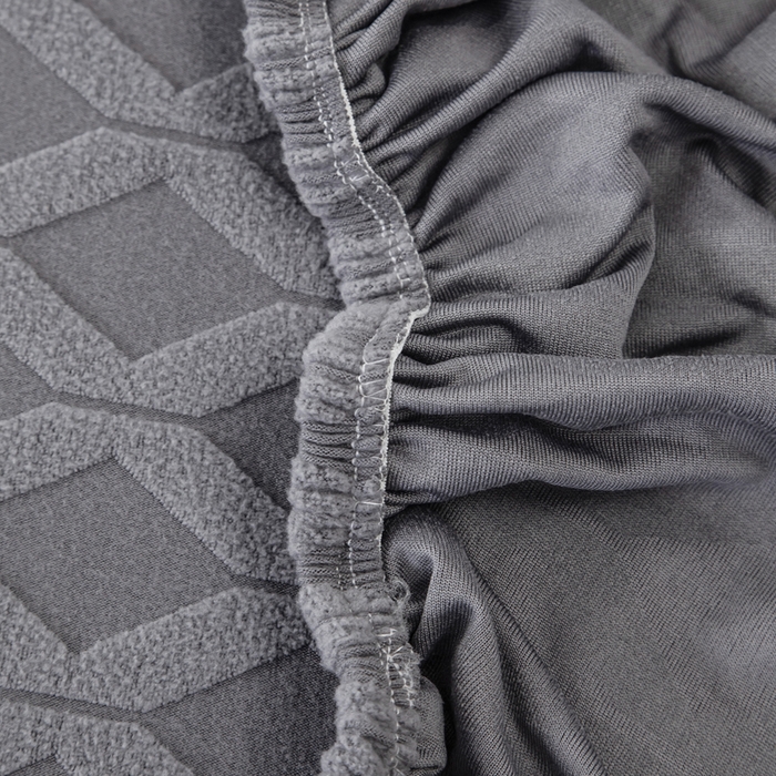 91家纺网 家纺一手货源 找家纺 千彤沙发垫 2024新款常规款拉花菱形格沙发套系列 深灰