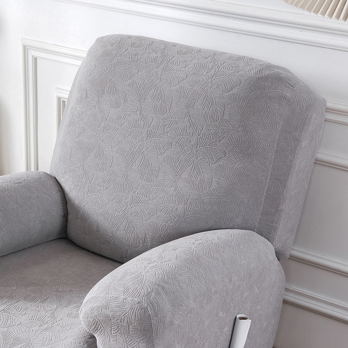 91家纺网 家纺一手货源 找家纺 千彤沙发垫 2024新款芝华士沙发套提花小树叶系列 银灰