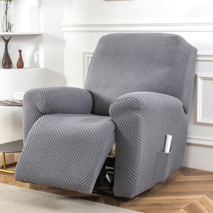 91家纺网 家纺一手货源 找家纺 千彤沙发垫 2024新款芝华士沙发套拉花绒人字纹系列 深灰