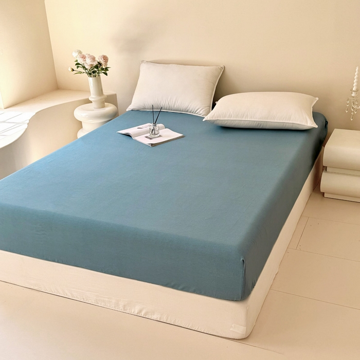 91家纺网 家纺一手货源 找家纺 （总）艾迪尚家纺 2025新款纯色生态磨毛绣花单床笠