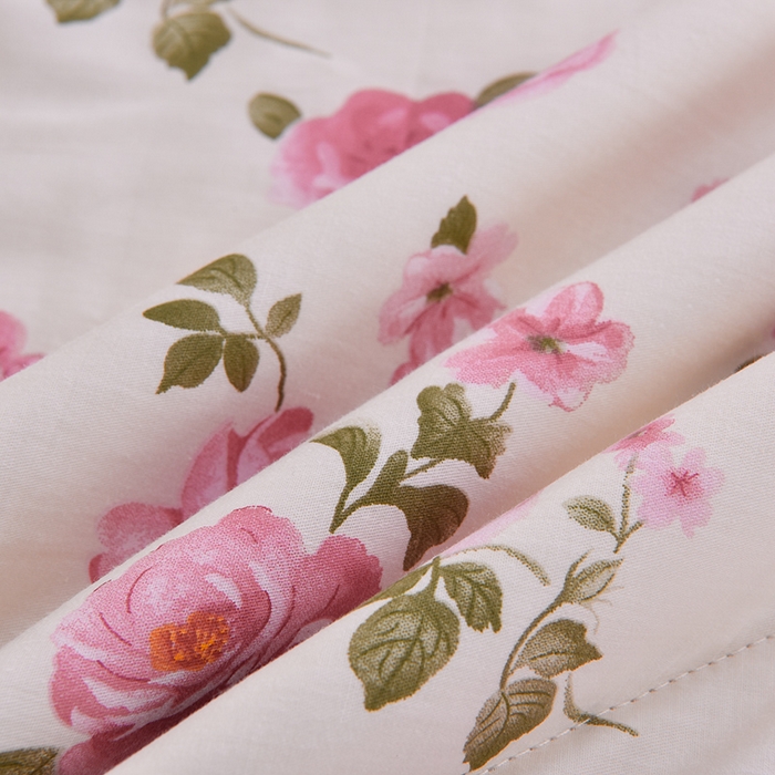 91家纺网 家纺一手货源 找家纺 羽梦家纺 2024新款全棉棉花夏被 玫瑰花语