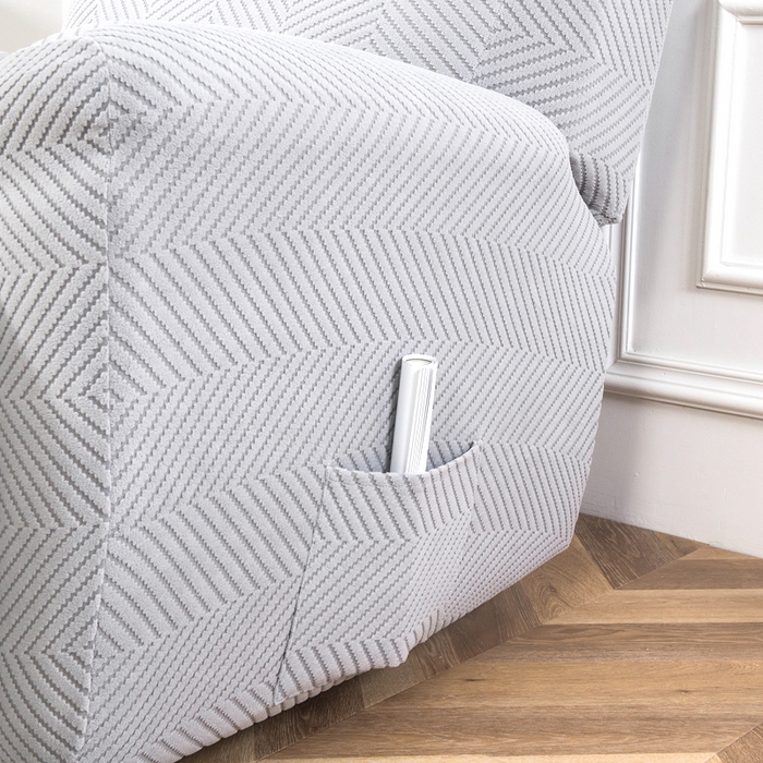 91家纺网 家纺一手货源 找家纺 千彤沙发垫 2024新款芝华士沙发套拉花绒人字纹系列 银灰