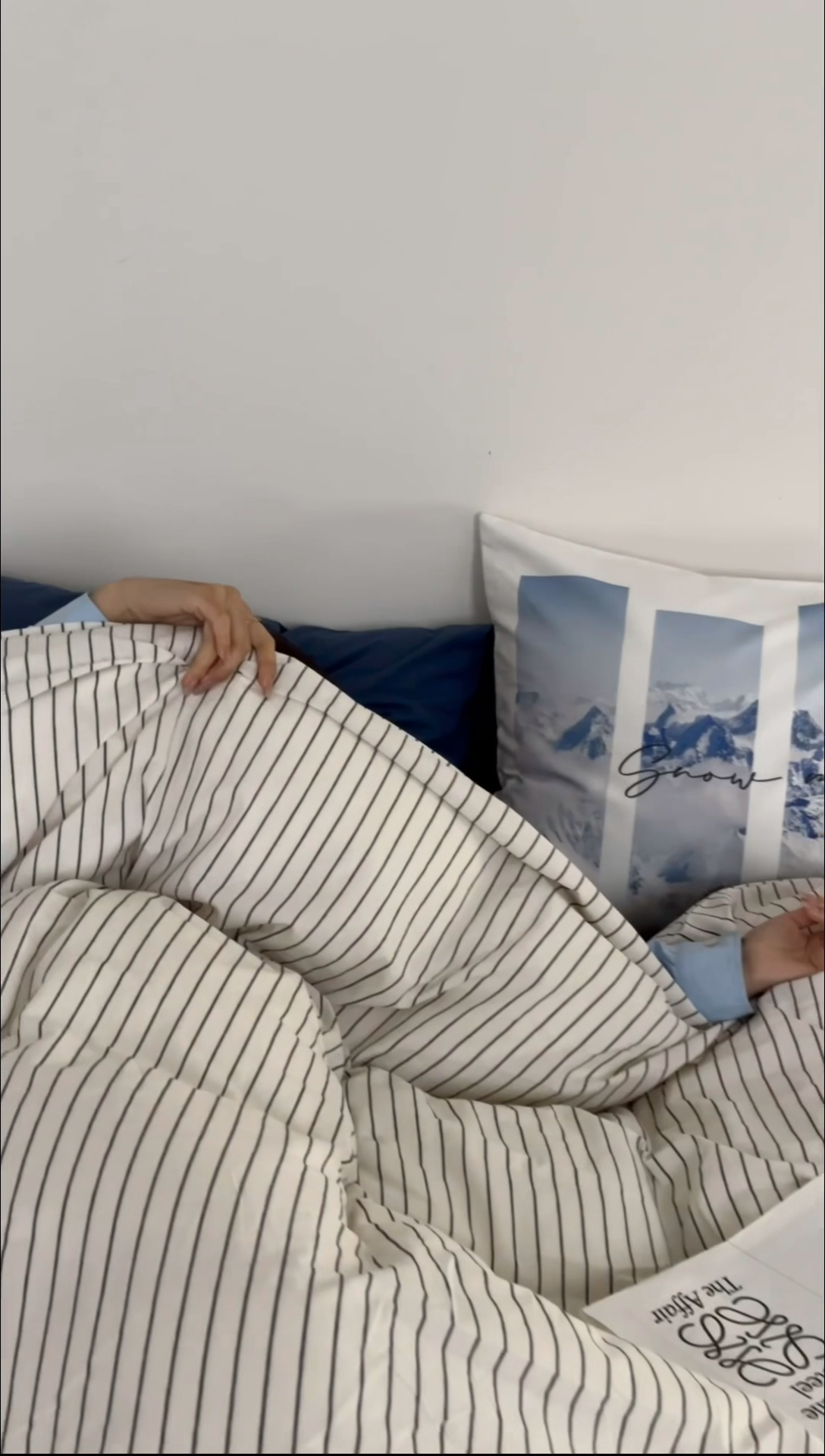 91家纺网 家纺一手货源 找家纺 艾沁家纺 2024新款黑白简约风全棉色织水洗棉四件套  黑白条