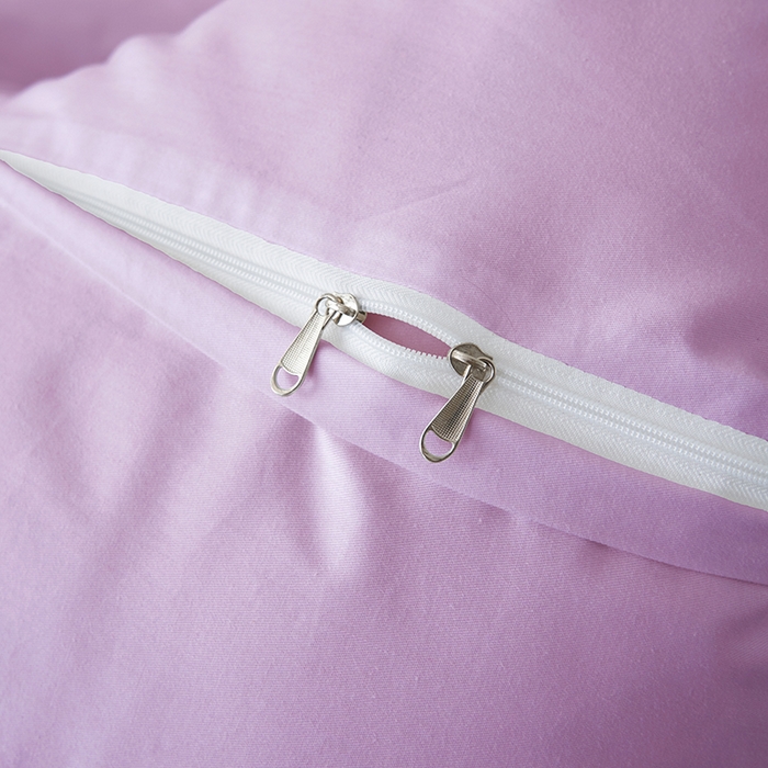 91家纺网 家纺一手货源 找家纺 欣喜来 2024新款纯棉40支133*72的滚边四件套 浅紫