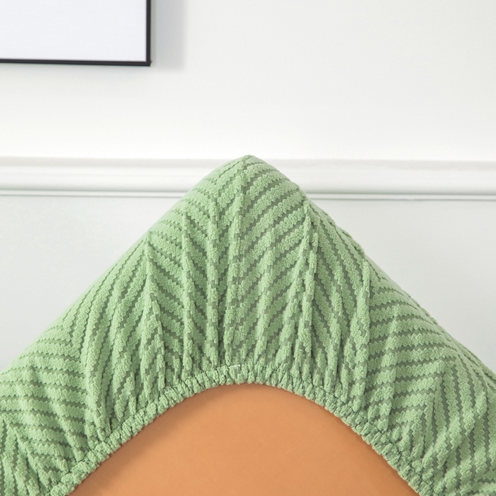 91家纺网 家纺一手货源 找家纺 千彤沙发垫 2024新款常规款拉花人字纹沙发套系列 浅绿