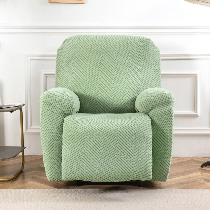 91家纺网 家纺一手货源 找家纺 千彤沙发垫 2024新款芝华士沙发套拉花绒人字纹系列 浅绿