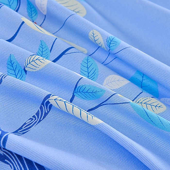 91家纺网 家纺一手货源 找家纺 小雨家纺 2026新款芦荟棉单件床裙+床裙三件套 麋鹿森林