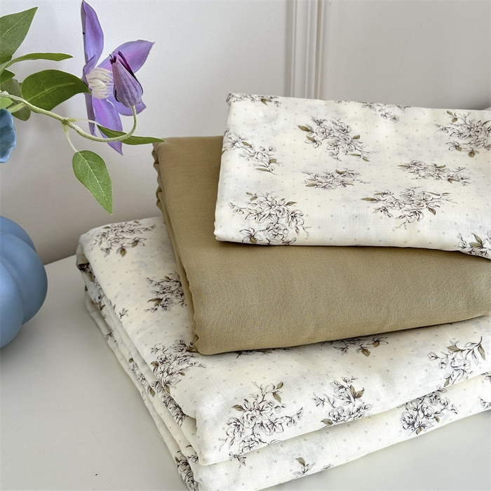 91家纺网 家纺一手货源 找家纺 曼之夏 2024新款全棉印花双层纱四件套 木棉花