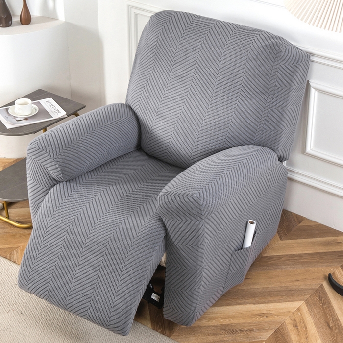 91家纺网 家纺一手货源 找家纺 千彤沙发垫 2024新款芝华士沙发套拉花绒人字纹系列 深灰