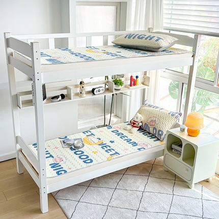 91家纺网 家纺一手货源 找家纺 柒月家居 2024新款小清新乳胶凉席（学生床） 月亮船