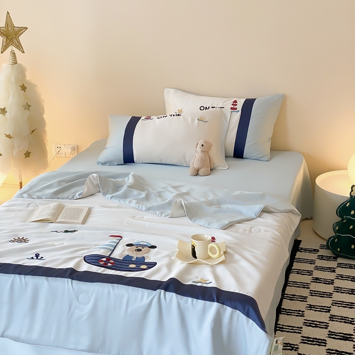 91家纺网 家纺一手货源 找家纺 （总）星野 2024新款天丝夏被大卡系列-航海汪