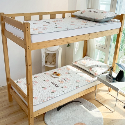 91家纺网 家纺一手货源 找家纺 柒月家居 2024新款小清新乳胶凉席（学生床） 花花萌兔