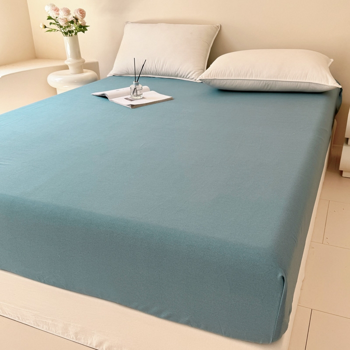 91家纺网 家纺一手货源 找家纺 （总）艾迪尚家纺 2025新款纯色生态磨毛绣花单床笠