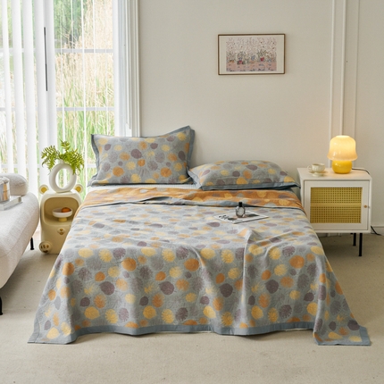 91家纺网 家纺一手货源 找家纺 （总）棠薇家纺 2025新款全棉彩纱双层纱夏被三层纱多功能毛巾被纱布毯细纱床盖