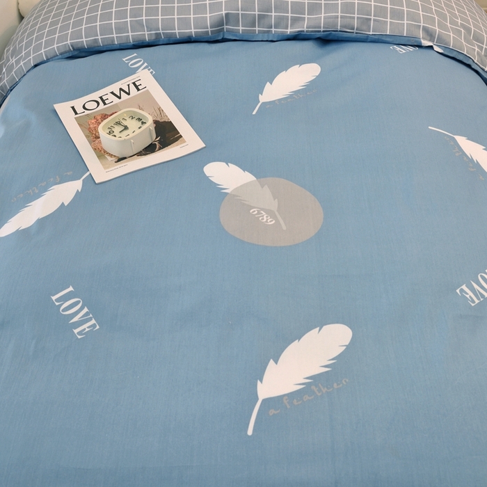 91家纺网 家纺一手货源 找家纺 茗婷家纺 2025款13372纯棉学生宿舍上下铺三六件套 芳菲