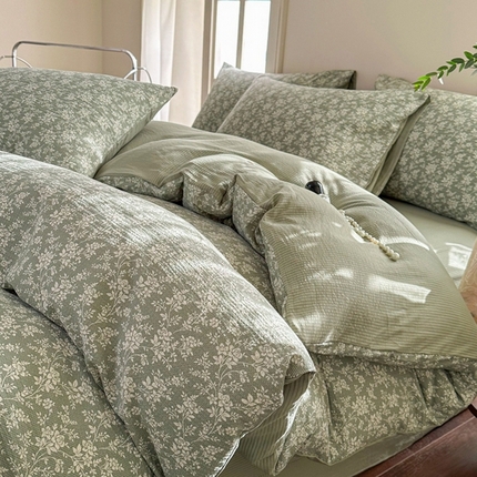 91家纺网 家纺一手货源 找家纺 （总）卢赛尔 2024新款提花有氧泡泡泡芙四件套