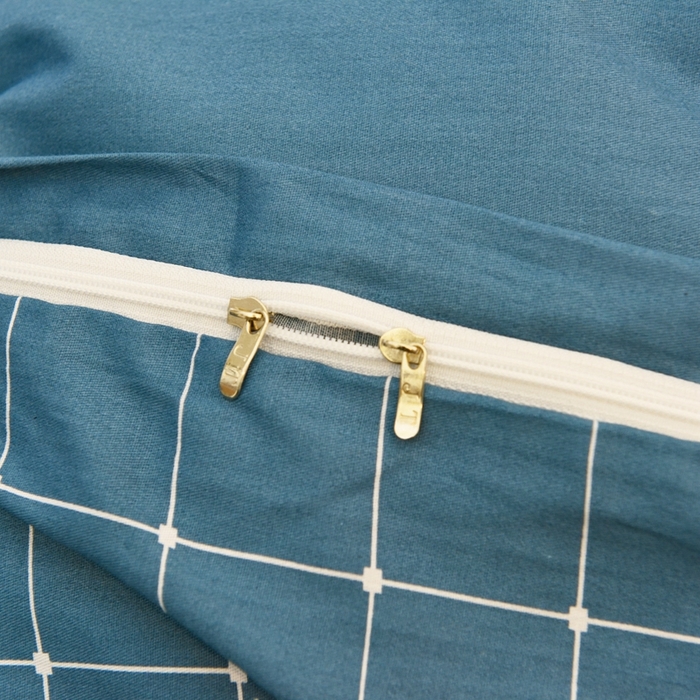 91家纺网 家纺一手货源 找家纺 茗婷家纺 2025款13372纯棉学生宿舍上下铺三六件套 阳光.蓝