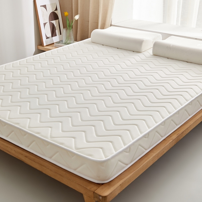 91家纺网 家纺一手货源 找家纺 祁恋婷 2024新款牛奶丝乳胶加记忆棉加棕床垫【床垫遮盖物】 曲线-白 海绵款