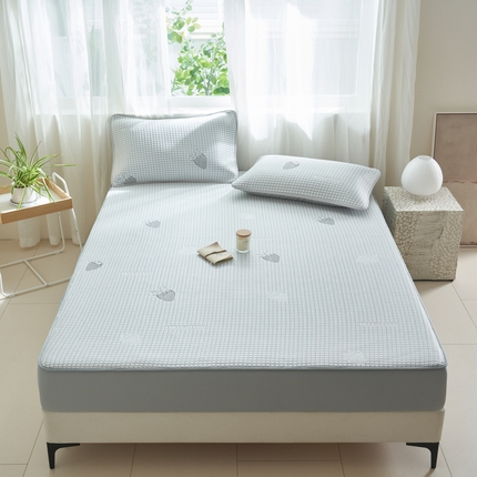 21度C 2024新款PE空气层凉感席--床笠款 草莓灰