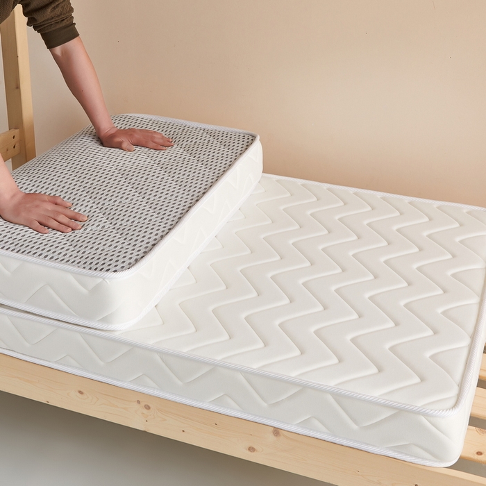 91家纺网 家纺一手货源 找家纺 祁恋婷 2024新款牛奶丝乳胶加记忆棉加棕-学生床垫【床垫遮盖物】 曲线-白 海绵款