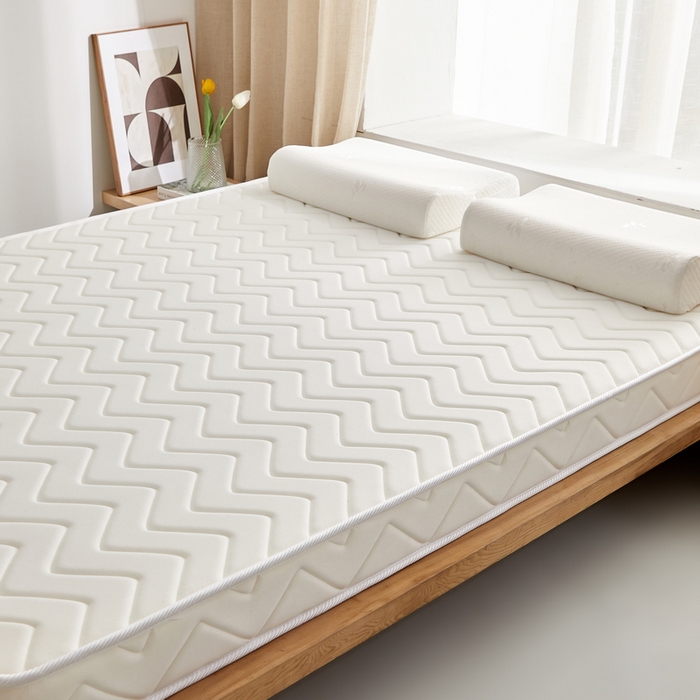 91家纺网 家纺一手货源 找家纺 祁恋婷 2024新款牛奶丝乳胶加记忆棉加棕床垫【床垫遮盖物】 曲线-白 海绵款