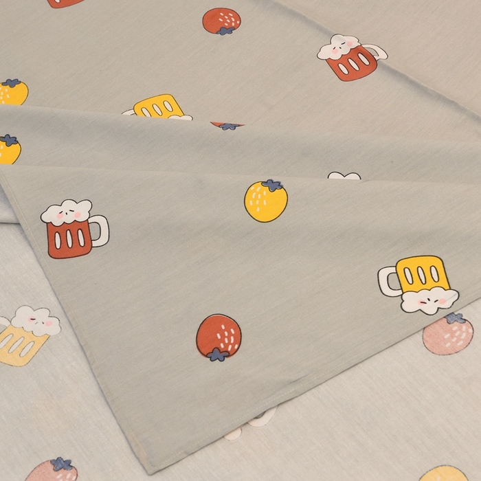 91家纺网 家纺一手货源 找家纺 茗婷家纺 2025款13372纯棉学生宿舍上下铺三六件套 奇妙世界.灰