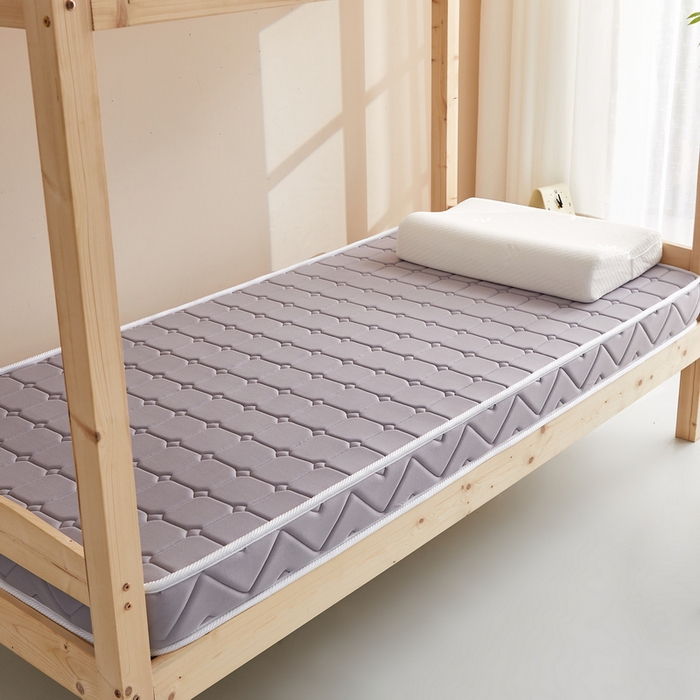 91家纺网 家纺一手货源 找家纺 祁恋婷 2024新款牛奶丝乳胶加记忆棉加棕-学生床垫【床垫遮盖物】 面包格灰 海绵款