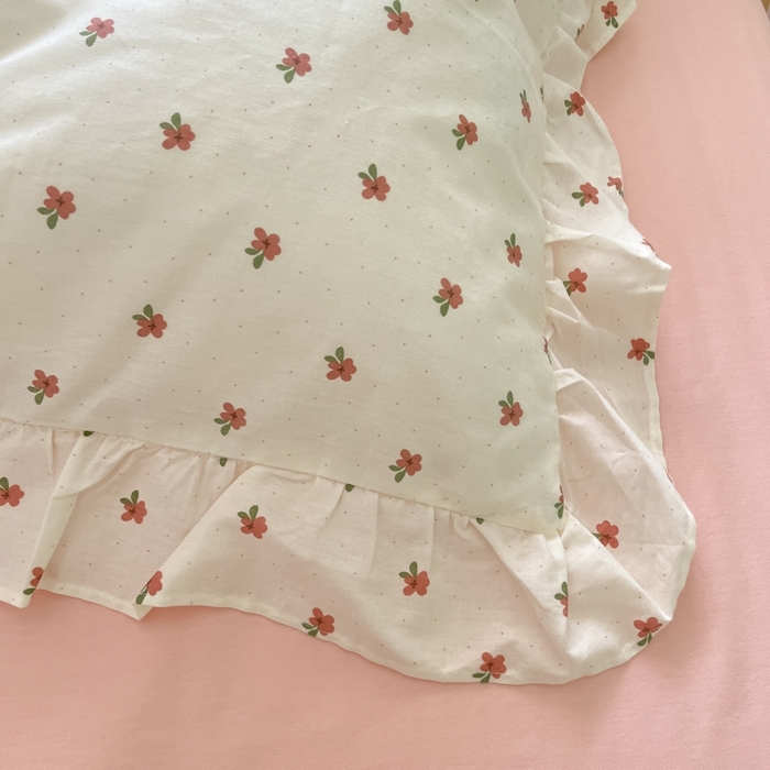 91家纺网 家纺一手货源 找家纺 柠馨 2024新款全棉印花浪漫花边款四件套 拾忆