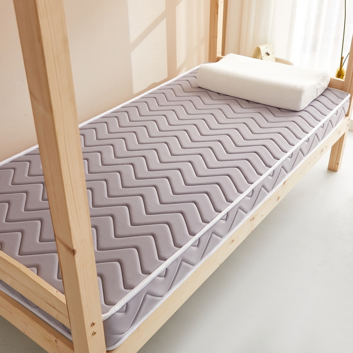 91家纺网 家纺一手货源 找家纺 祁恋婷 2024新款牛奶丝乳胶加记忆棉加棕-学生床垫【床垫遮盖物】 曲线-灰 棕垫款