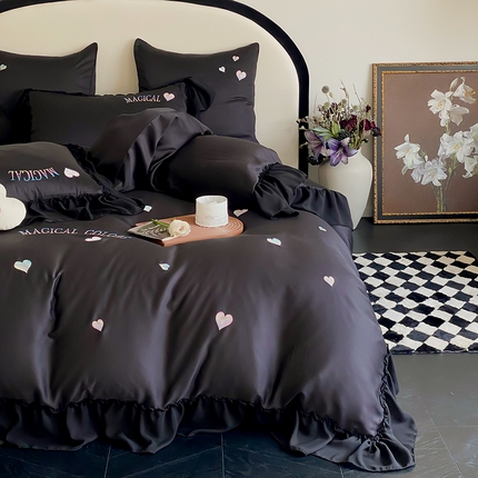 91家纺网 家纺一手货源 找家纺 MIU缪家居 2024新款80支兰精天丝简约款四件套-爱情魔法 慕尼黑