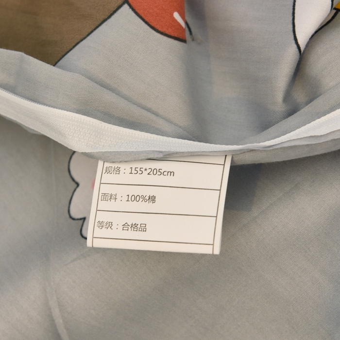91家纺网 家纺一手货源 找家纺 茗婷家纺 2025款13372纯棉学生宿舍上下铺三六件套 奇妙世界.灰