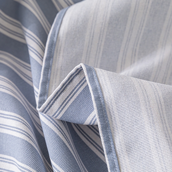 91家纺网 家纺一手货源 找家纺 航途席业 2025新款老粗布床单系列 简约生活蓝