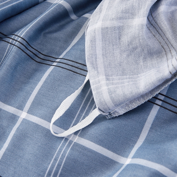 91家纺网 家纺一手货源 找家纺 茗婷家纺 2025款13372纯棉学生宿舍上下铺三六件套 艾伦~蓝