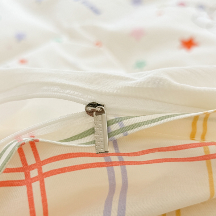 91家纺网 家纺一手货源 找家纺 呗旺鹿 2024新款小清新13372全棉四件套纯棉四件套学生三件套 星冰乐