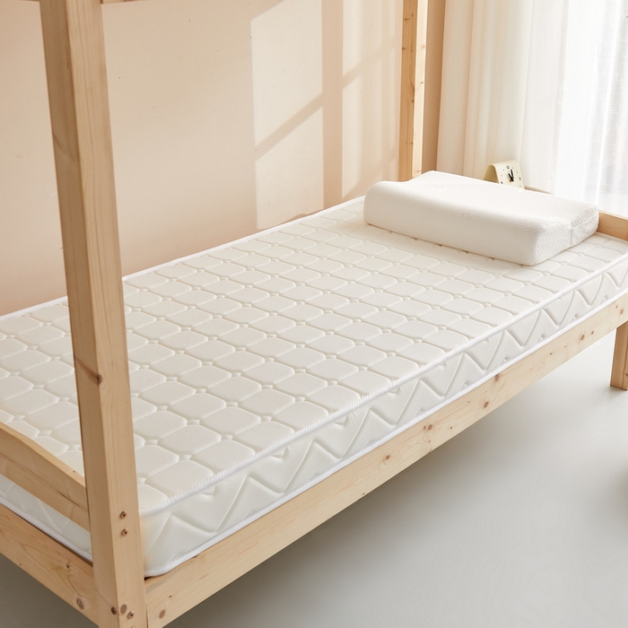 91家纺网 家纺一手货源 找家纺 祁恋婷 2024新款牛奶丝乳胶加记忆棉加棕-学生床垫【床垫遮盖物】 面包格白 海绵款