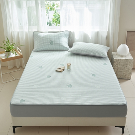 21度C 2024新款PE空气层凉感席--床笠款 草莓绿