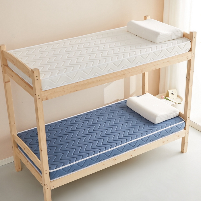 91家纺网 家纺一手货源 找家纺 祁恋婷 2024新款牛奶丝乳胶加记忆棉加棕-学生床垫【床垫遮盖物】 曲线-白 棕垫款