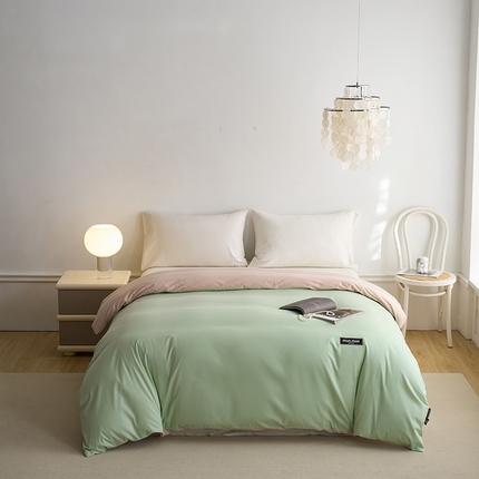 91家纺网 家纺一手货源 找家纺 （总）凯磊 2024新款高支高密.纯色拼色星漫单被套