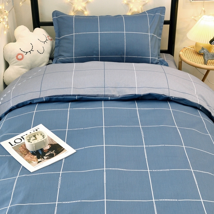 91家纺网 家纺一手货源 找家纺 茗婷家纺 2025款13372纯棉学生宿舍上下铺三六件套 维尔