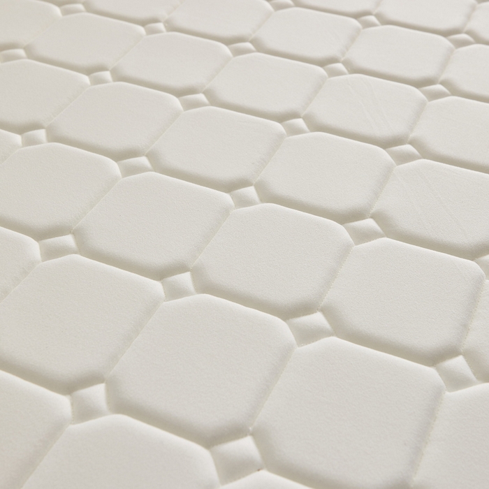 91家纺网 家纺一手货源 找家纺 祁恋婷 2024新款牛奶丝乳胶加记忆棉加棕床垫【床垫遮盖物】 面包格-白 棕垫款