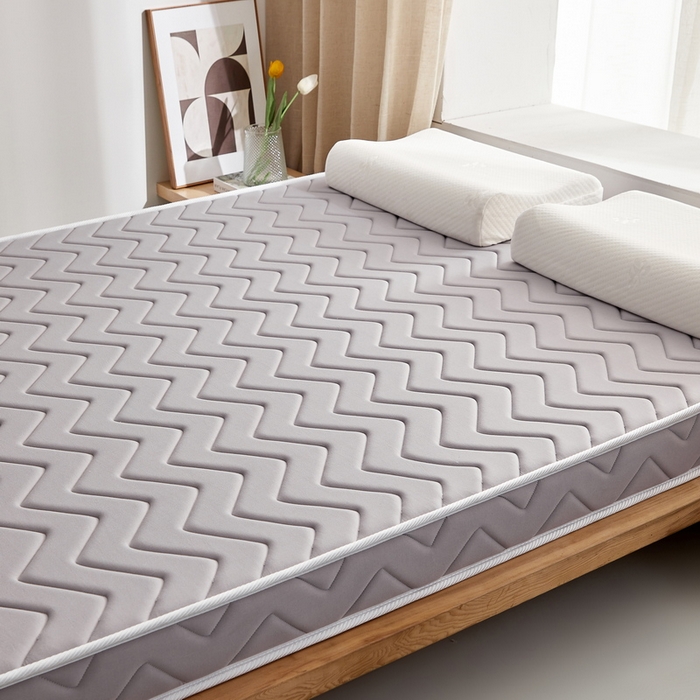 91家纺网 家纺一手货源 找家纺 祁恋婷 2024新款牛奶丝乳胶加记忆棉加棕床垫【床垫遮盖物】 曲线-灰 棕垫款