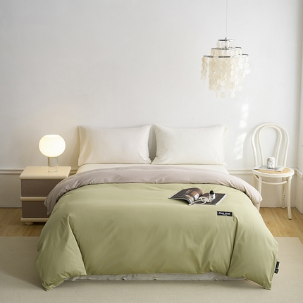 91家纺网 家纺一手货源 找家纺 （总）凯磊 2024新款高支高密.纯色拼色星漫单被套