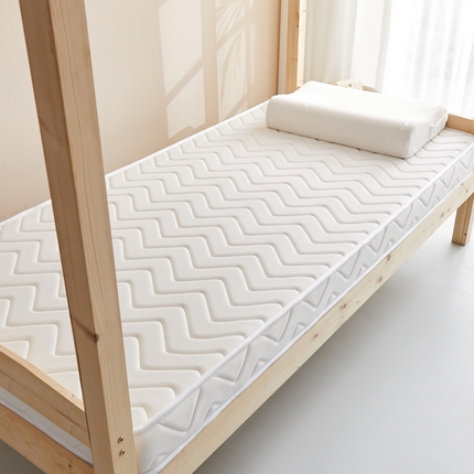 91家纺网 家纺一手货源 找家纺 祁恋婷 2024新款牛奶丝乳胶加记忆棉加棕-学生床垫【床垫遮盖物】 曲线-白 海绵款