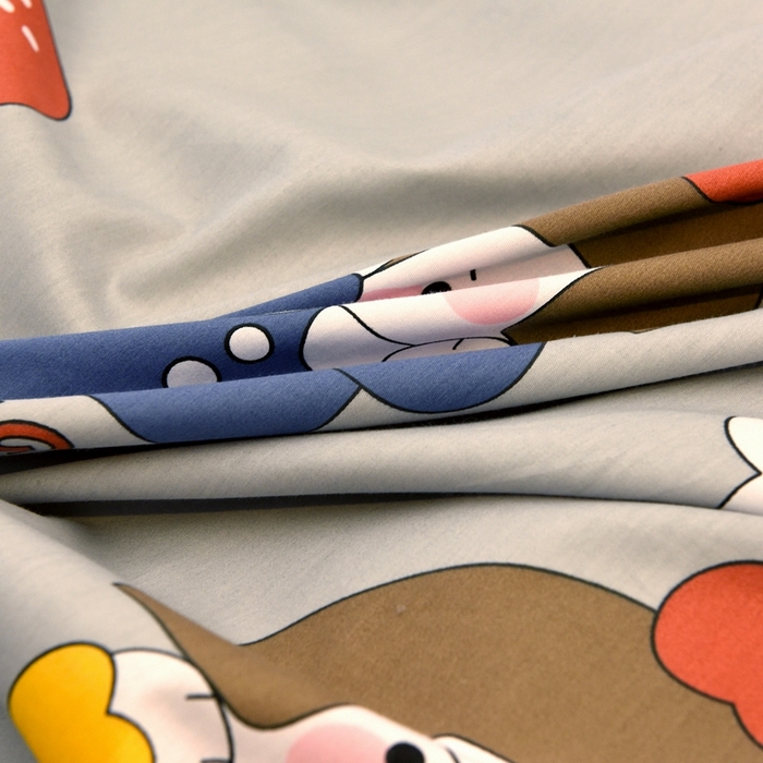 91家纺网 家纺一手货源 找家纺 茗婷家纺 2025款13372纯棉学生宿舍上下铺三六件套 奇妙世界.灰