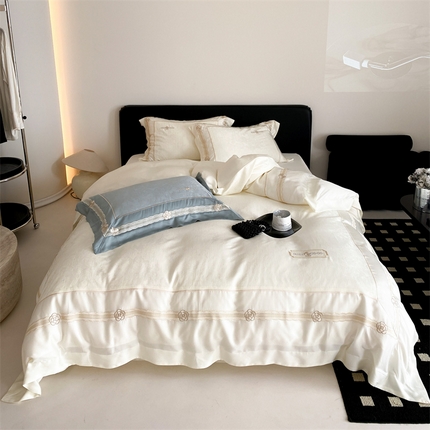 太古汇家居 2024新款天丝棉提花绣花“爱丽丝”系列 爱丽丝-奶白